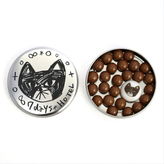 7days hotel × 松林誠 黒猫チョコ缶