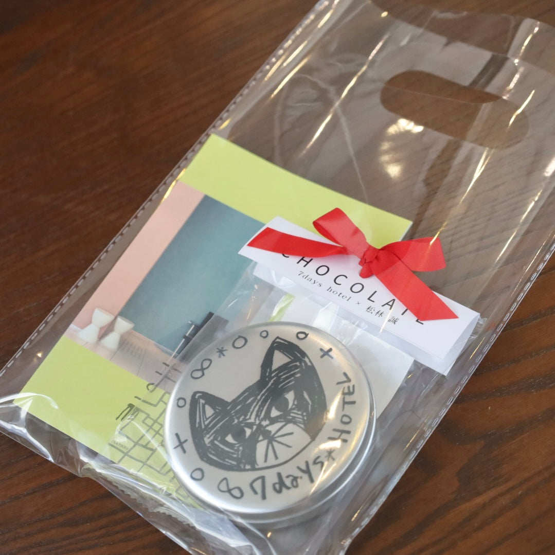 7days hotel × 松林誠　黒猫チョコ缶